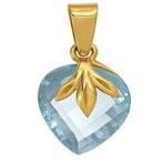 Hanger - 18 karaat Geel goud - 7.00ct. tw. Aquamarijn, Sieraden, Tassen en Uiterlijk, Antieke sieraden