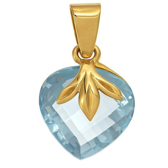 Hanger - 18 karaat Geel goud - 7.00ct. tw. Aquamarijn, Sieraden, Tassen en Uiterlijk, Antieke sieraden