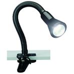 LED Klemlamp - Trion Fexy - E14 Fitting - Glans Zwart -, Huis en Inrichting, Lampen | Tafellampen, Nieuw, Kunststof, Ophalen of Verzenden