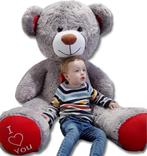 Grote knuffelbeer - I love you - Zacht - Grijs, Kinderen en Baby's, Speelgoed | Knuffels en Pluche, Ophalen of Verzenden, Nieuw
