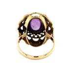 Gouden ring met amethist 14 krt, Ophalen of Verzenden, Nieuw