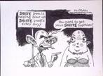 Pentekening Amerika - Samen Sjiieten (lijst optie), Antiek en Kunst, Verzenden