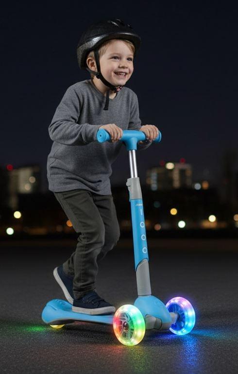 IQOO - Step - met LED Wielen - Blauw Autoped - Laagste prijs, Fietsen en Brommers, Steps, Gewone step, Nieuw, Verzenden