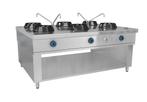 GGM Gastro | Gas wok fornuis - 84 kW - 6 kookzones - incl. 4, Verzenden, Nieuw, Inbouw