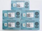 5 pcs Diamant (Natuurlijk) - 0.45 ct - Rond - D (kleurloos), Nieuw
