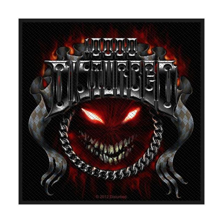 Disturbed Chrome Smiley Patch officiële merchandise, Verzamelen, Muziek, Artiesten en Beroemdheden, Kleding, Nieuw, Ophalen of Verzenden
