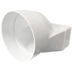 Kunststof verloop 110 x 55mm naar Ø 100mm - asymmetrisch, Doe-het-zelf en Verbouw, Verzenden, Nieuw