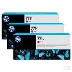 HP 771C magenta DesignJet inktcartridges, 775 ml, 3-pack (B6, Verzenden, Nieuw