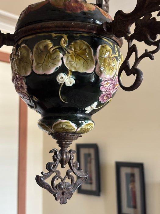 Petroleumlamp - Glas, Metaal, Porselein, Antiek en Kunst, Curiosa en Brocante