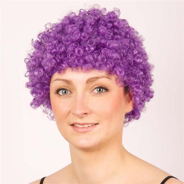Krulpruik paars, Kleding | Heren, Carnavalskleding en Feestkleding, Verzenden