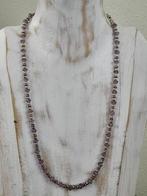 Zilveren amethist collier - 45 cm- 16 g, Verzamelen, Mineralen en Fossielen
