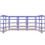 3 x Q-Rax Blauw 120 x 50 x 180cm & 2 x Rekken Blauw 90 x 50, Verzenden
