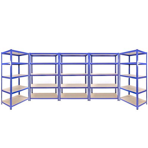 3 x Q-Rax Blauw 120 x 50 x 180cm & 2 x Rekken Blauw 90 x 50, Zakelijke goederen, Kantoor en Winkelinrichting | Magazijn, Stelling en Opslag