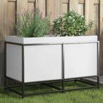 vidaXL Plantenbak 80x40x50 cm massief grenenhout wit, Verzenden, Nieuw, Hout