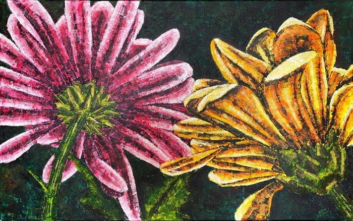 Elise Eekhout - Chrysanthemums 03 | Floral, Antiek en Kunst, Kunst | Schilderijen | Modern