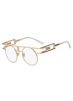 Ronde Bril Steampunk Burning Man Goud Montuur Rond Heldere G, Ophalen of Verzenden, Nieuw