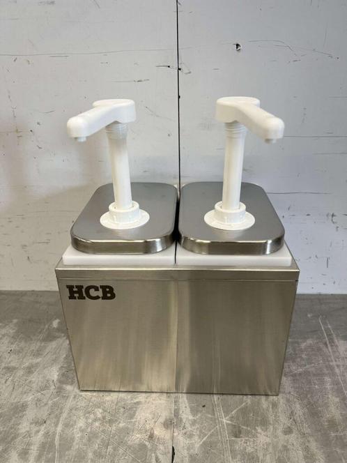 HCB RVS Dubbele Sauzenbar Sauspomp Sausdispenser 2 x 2 liter, Zakelijke goederen, Horeca | Keukenapparatuur, Nieuw in verpakking