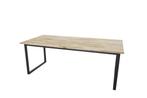 Eettafel - Carin - 200x90 cm - Teak - Zwart - Jörn, Huis en Inrichting, Tafels | Eettafels, Verzenden, Nieuw