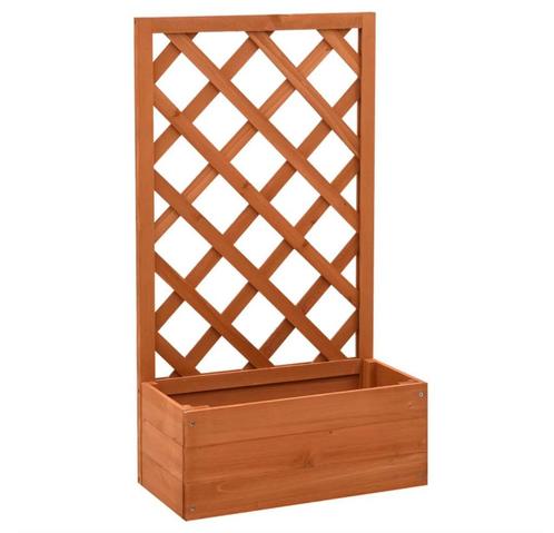 Plantenbak met Klimondersteuning (90cm Hoog) | Brandhout, Tuin en Terras, Bloembakken en Plantenbakken, Nieuw, Hout, Binnen, Balkon