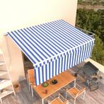 vidaXL Luifel handmatig uittrekbaar met rolgordijn 4,5x3 m, Tuin en Terras, Zonneschermen, Verzenden, Nieuw