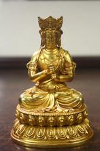 This is a gilt metal Buddha-locan statue - Metaal - China, Antiek en Kunst