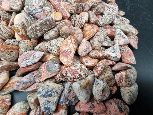 Leopardjaspis - geërodeerde stenen Leopard Jaspis- 1 kg, Verzamelen, Mineralen en Fossielen