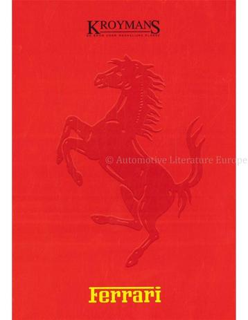 2000 FERRARI PR0GRAMMA BROCHURE KROYMANS beschikbaar voor biedingen