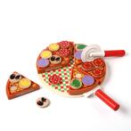 Pizza houten speelset met accessoires - pizza speelgoed -, Ophalen of Verzenden, Nieuw