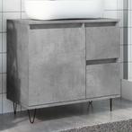 vidaXL Badkamerkast 65x33x60 cm bewerkt hout betongrijs, Verzenden, Nieuw, Minder dan 100 cm