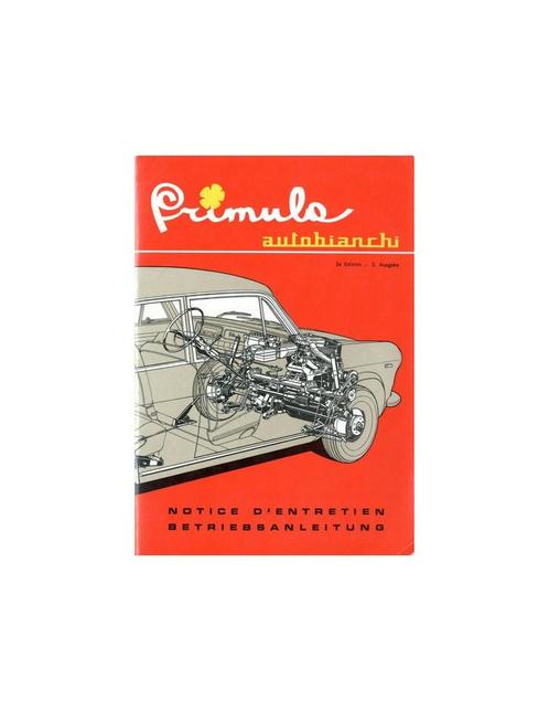 1965 AUTOBIANCHI PRIMULA INSTRUCTIEBOEKJE FRANS DUITS, Auto diversen, Handleidingen en Instructieboekjes