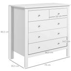 TRUUSK Ladekast en Dressoir - Stil Openen/sluiten - Anti-tip, Verzenden, Nieuw