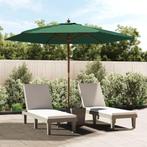vidaXL Parasol met houten paal 299x240 cm groen, Tuin en Terras, Verzenden, Nieuw, 2 tot 3 meter