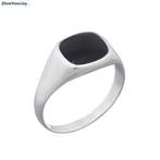 Zilveren zwarte agaat zegelring, Sieraden, Tassen en Uiterlijk, Verzenden, Nieuw, Zilver
