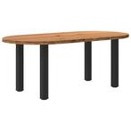vidaXL Eettafel 200x100x74 cm ovaal massief eikenhout, Huis en Inrichting, Tafels | Eettafels, Verzenden, Nieuw