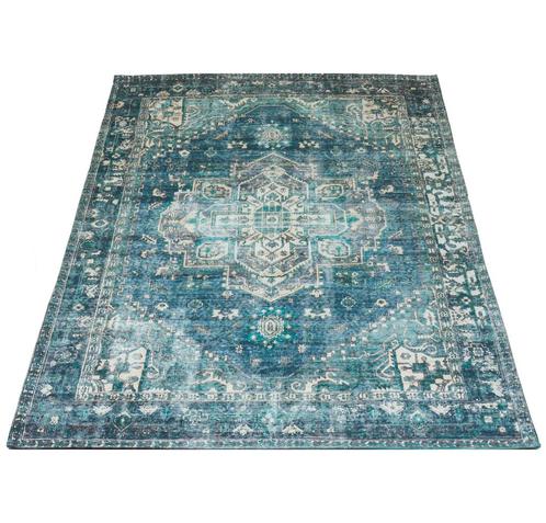 Vloerkleed Nora Petrol 160 x 230 cm - Meerdere afmetingen, Huis en Inrichting, Stoffering | Tapijten en Kleden, Nieuw, Ophalen of Verzenden