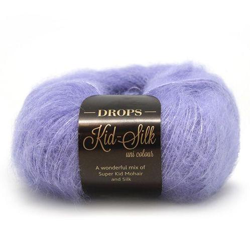 DROPS Kid-Silk Uni Colour - 11 lila - Mohair Garen, Hobby en Vrije tijd, Breien en Haken, Ophalen of Verzenden