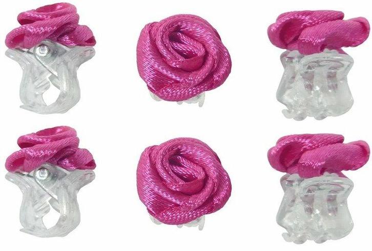 Haarspeld Klem Roosje Fuchsia Roze, Sieraden, Tassen en Uiterlijk, Uiterlijk | Haarverzorging
