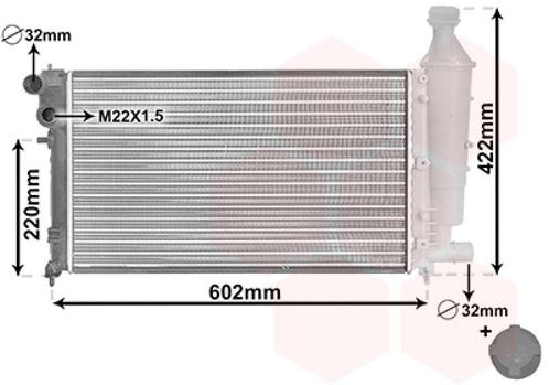 RADIATOR VOOR CITROEN SAXO S0/S1 1996-1999 00001301SX, Auto-onderdelen, Airco en Verwarming, Nieuw, Ophalen of Verzenden