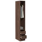 vidaXL Kledingkast 30x50x200 cm bewerkt hout bruin, Huis en Inrichting, Verzenden, Nieuw