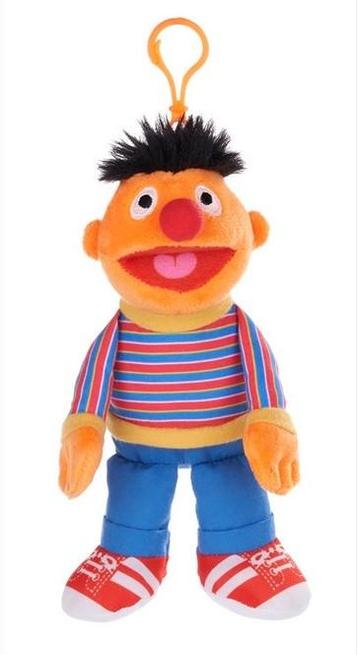 Whitehouse Leisure Sesame Street Pluche Sleutelhanger-Ernie beschikbaar voor biedingen