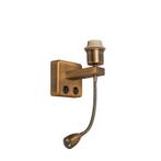 Wandlamp brons incl. LED met leesarm - Brescia Combi, Huis en Inrichting, Lampen | Wandlampen, Nieuw, Overige materialen, Modern