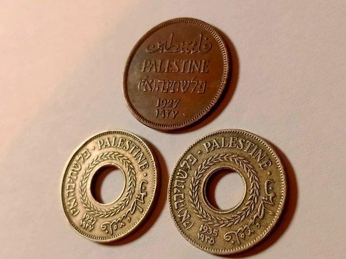 Brits Mandaatgebied Palestina. Lot of 3 Coins, Postzegels en Munten, Munten | Europa | Niet-Euromunten