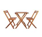 Bistroset Massief Hout | Tweedekansje | Tuin & Balkon, Ophalen of Verzenden, Nieuw
