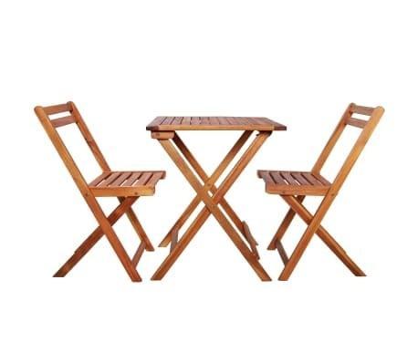 Bistroset Massief Hout | Tweedekansje | Tuin & Balkon, Tuin en Terras, Tuinsets en Loungesets, Nieuw, Hout, Tuinset, 2 zitplaatsen