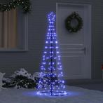 vidaXL LED Kerstboom met 390 LED met grondpennen Blauw 250, Diversen, Kerst, Verzenden, Nieuw