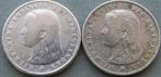 Nederland. Wilhelmina. 25 Cent 1895 en 1897 (Zonder, Postzegels en Munten, Munten | Nederland