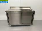 RVS Spoeltafel spoelbak schuifdeuren Premium-line 120 cm, Ophalen of Verzenden, Nieuw in verpakking