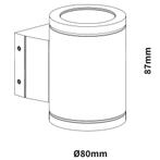 Muurspot Aquasplash Mary Aluminium Met DTW 305Lm 5W 30° Wit, Ophalen of Verzenden, Nieuw