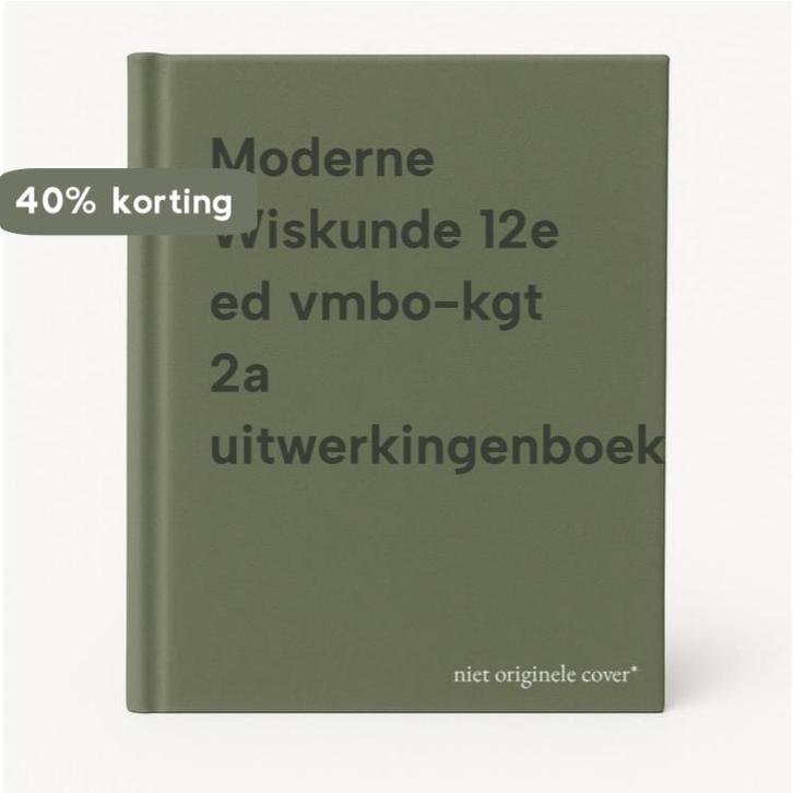 Moderne Wiskunde 12e ed vmbo-kgt 2a uitwerkingenboek, Boeken, Schoolboeken, Gelezen, Verzenden