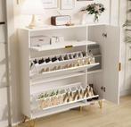 Smal Schoenenrek met 3 Deuren en Lade – Wit Modern, Huis en Inrichting, Kasten | Schoenenkasten, Verzenden, Nieuw